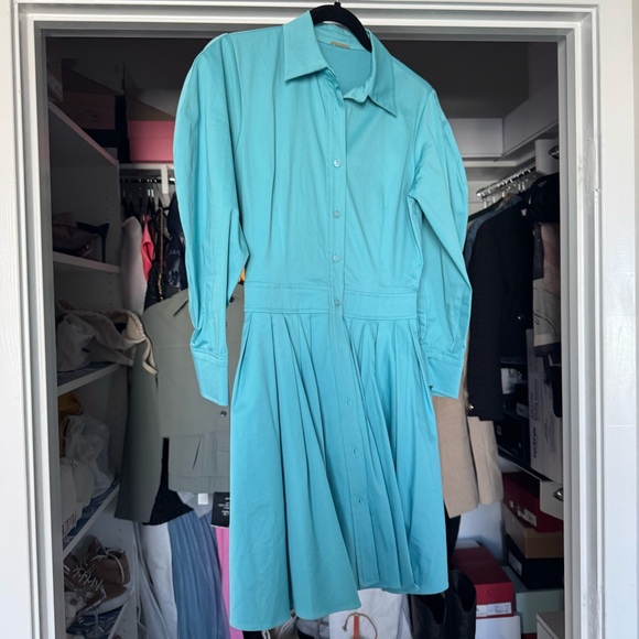 Alexis Mirielle Balloon Sleeve Shirtdress Blue XS - Picture 3 of 5